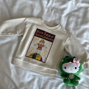 Gucci Cream Kids Sweater with Nursery Geography Print